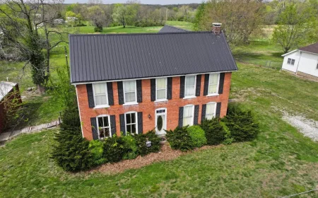 Historic 1840 Brick Home on 3.97 Acres in Albion, IL-$99,900
