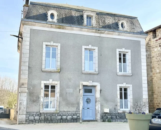 Charming Stone Townhouse for Sale in Pressac, France-€130,000